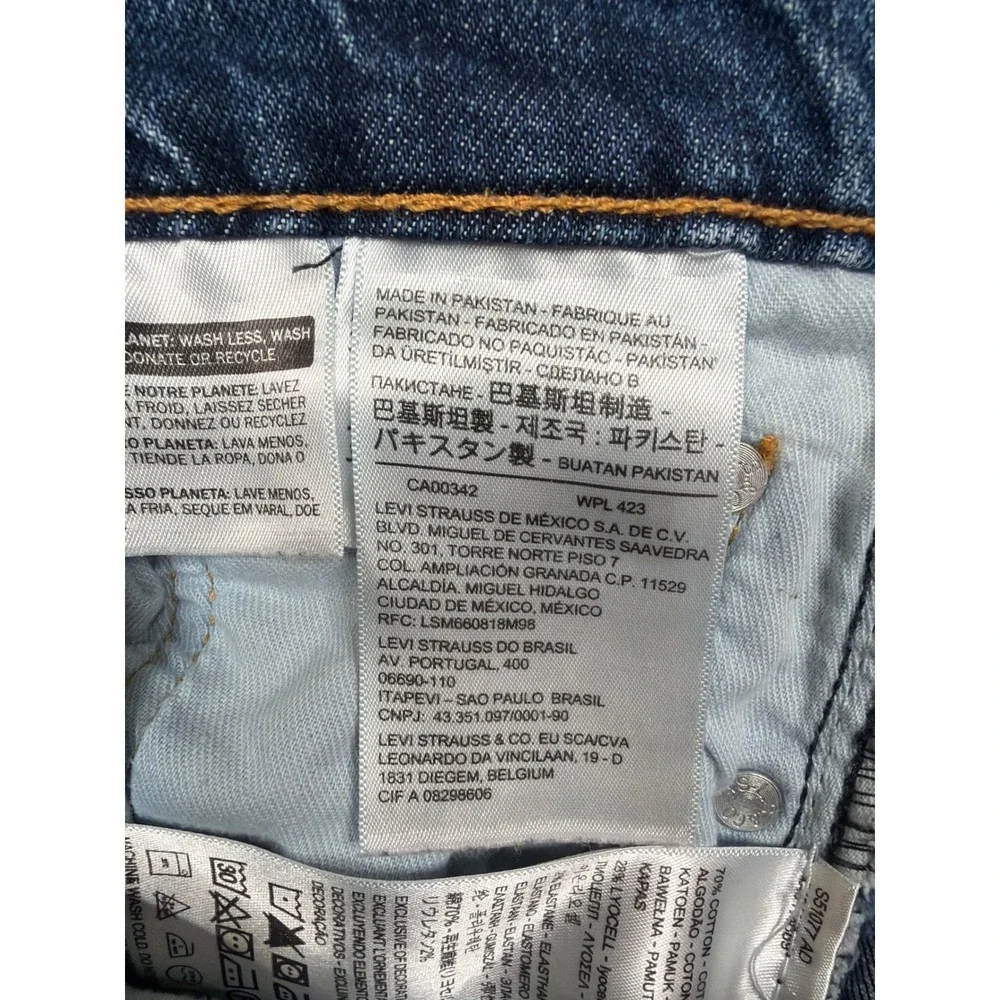 Levis‎ 511 Slim Fit Mens Jeans Blue Medium Wash Denim W30 L32 04511-4869